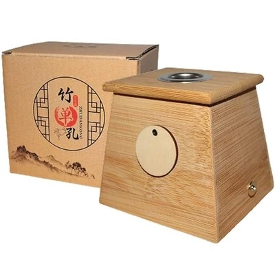 Single Hole Bamboo Moxa Box